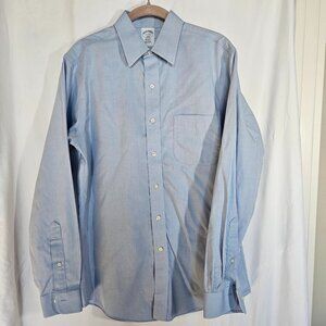 Brooks Brothers Regent Fit Non-Iron Shirt – Solid Light Blue (Men’s M)